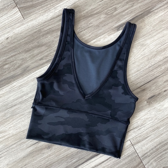 lululemon athletica Power Pivot Everlux Reversible Tank Top Black Incognito Camo - Picture 2 of 8